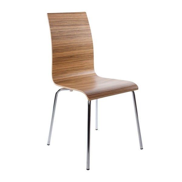 Jedálenský stolička so sedadlom v dekóre svetlého dreva Kokoon Classic Zebrano
