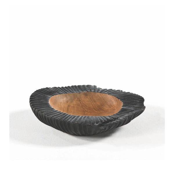 Čierna miska z dreva a keramiky Thai Natura, ⌀ 30 cm