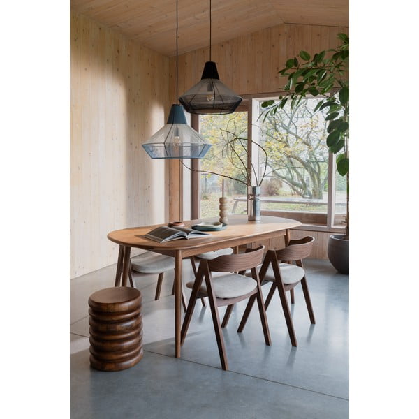 Rozkladací jedálenský stôl s prídavnou doskou v dekore orechového dreva 90x180 cm Twist – Zuiver-image-1