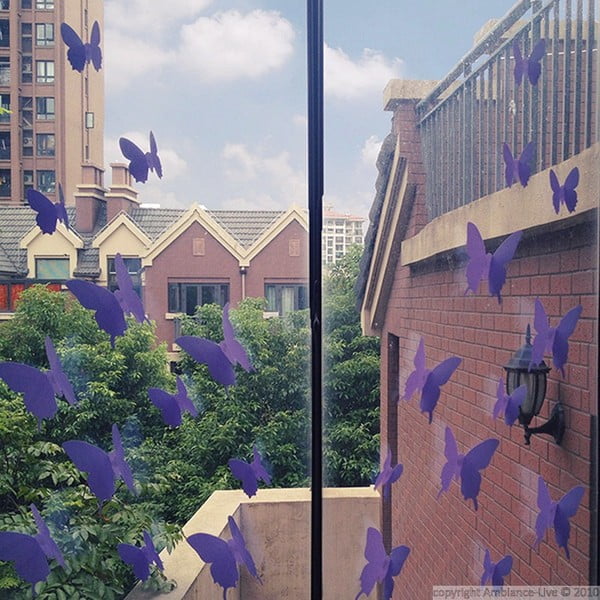 Sada 12 fialových samolepiek Ambiance Butterflies-image-4