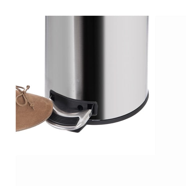 Nášľapný odpadkový kôš z nehrdzavejúcej ocele v lesklo striebornej farbe 3 l – Orion-image-2