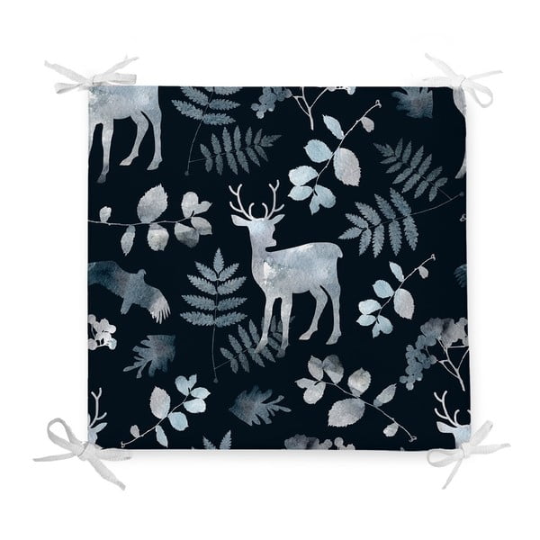 Vianočný sedák s prímesou bavlny Minimalist Cushion Covers Deer in Forest, 42 x 42 cm