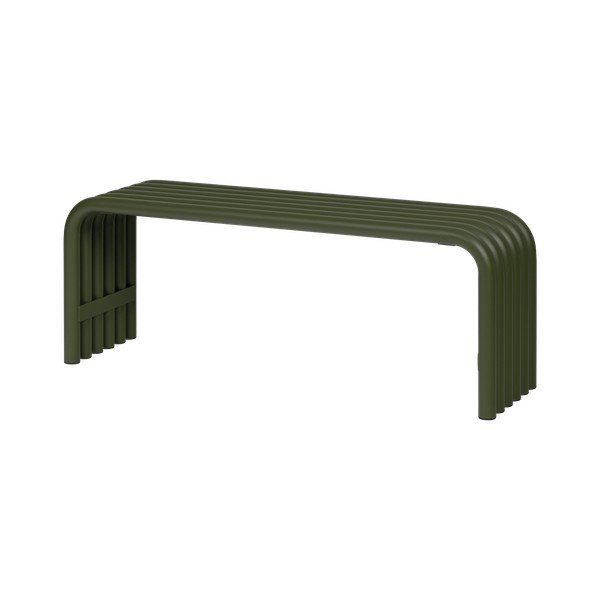 Zelená kovová záhradná lavica Nokk – noo.ma