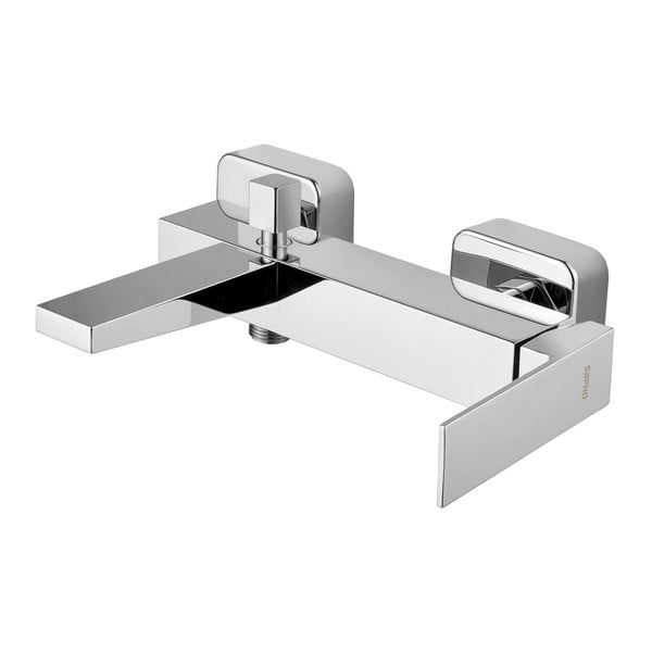 Nástenná vaňová batéria v lesklej striebornej farbe (2 výstupy) Latus – Sapho