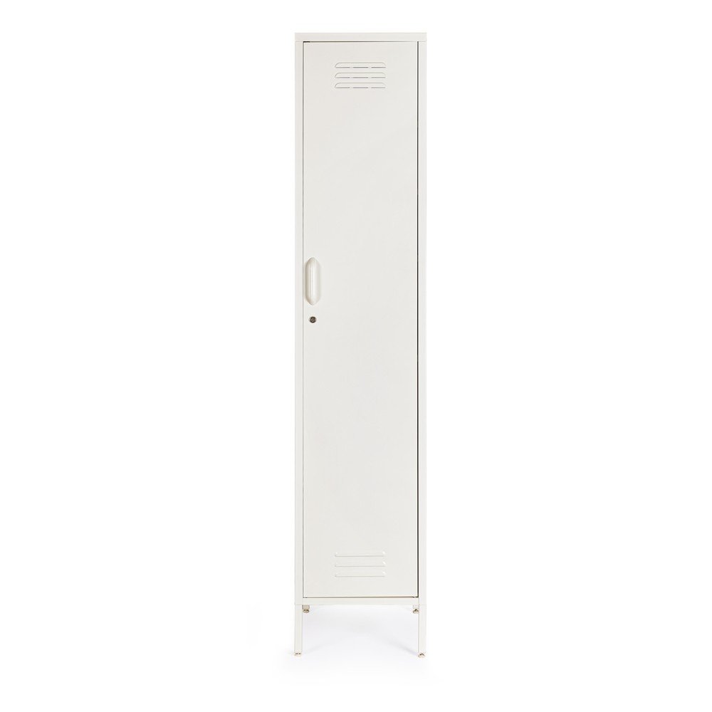 E-shop Krémovobiela kovová uzamykateľná skrinka 38x185x46 cm Cambridge – Yes Everyday