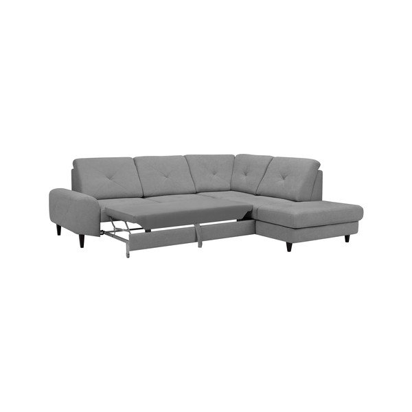Svetlosivá rohová rozkladacia pohovka Windsor & Co Sofas, pravý roh Beta-image-3