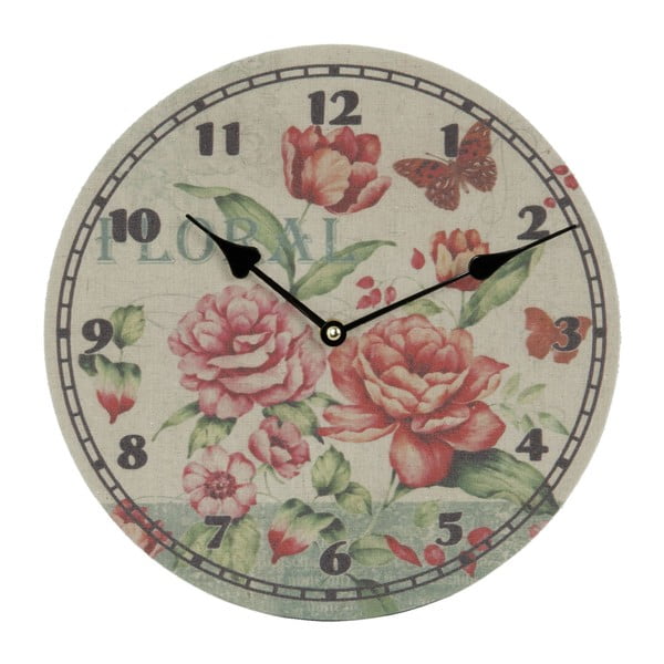 Nástenné hodiny Floral, 29 cm
