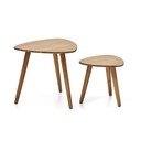 Odkladacie stolíky v súprave 2 ks z masívu akácie 60x61 cm Duvani – Kave Home