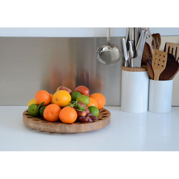Misa na ovocie z dubového dreva Wireworks Geo, 36 cm-image-1