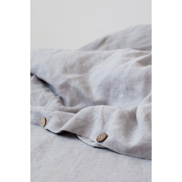 Svetlosivá ľanová obliečka na perinu Linen Tales, 200 x 220 cm-image-2
