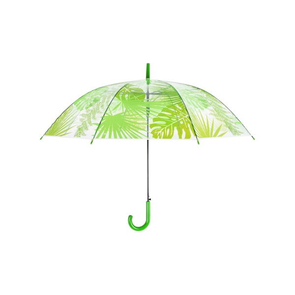 Transparentný dáždnik s potlačou listov Esschert Design, ⌀ 100 cm