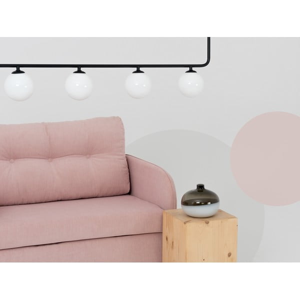 Čierne závesné svietidlo so skleneným tienidlom 142x142 cm Catkin - CustomForm-image-2