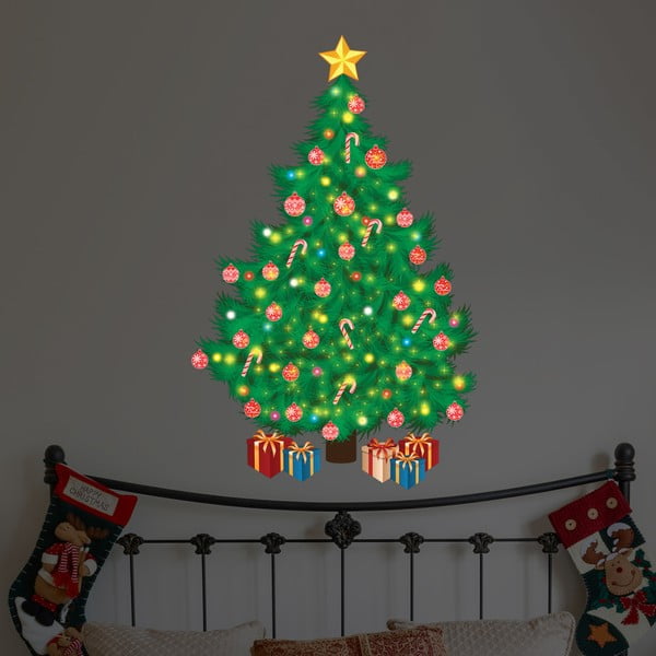 Samolepka na stenu Walplus Magic Traditional Looking Christmas Tree