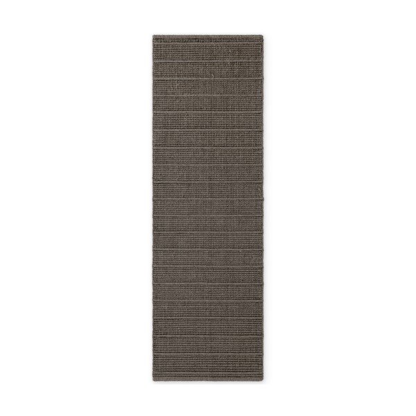Tmavosivý/tmavohnedý ručne tkaný vlnený behúň 80x250 cm Camden Parker – Ted Baker-image-4