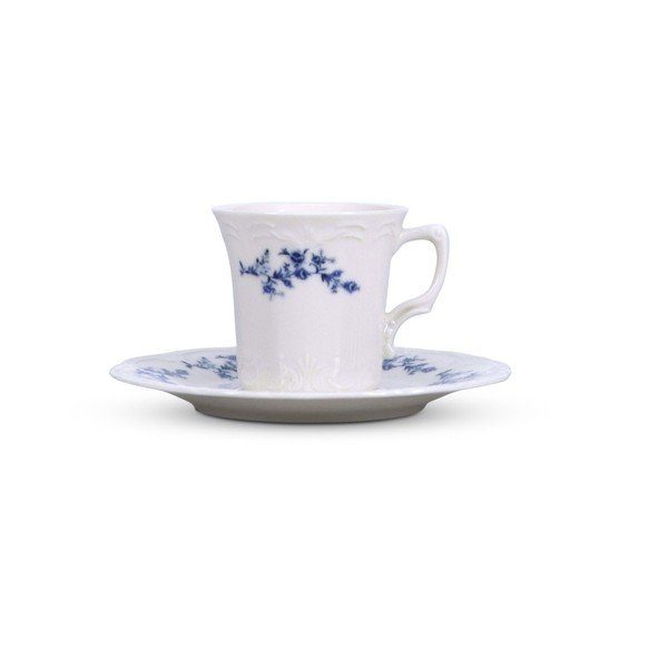 Biely/modrý porcelánový tanierik ø 16,5 cm Retro – BonBistro-image-3