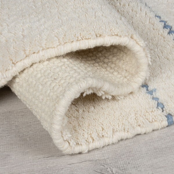 Krémový ručne tkaný vlnený koberec 200x290 cm Dottie Geometric – Flair Rugs-image-2