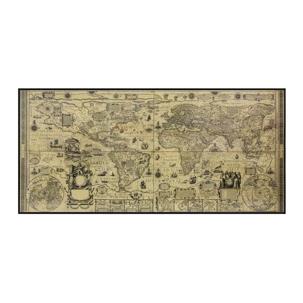 Mapa na stenu Antique World, 50 x 100 cm