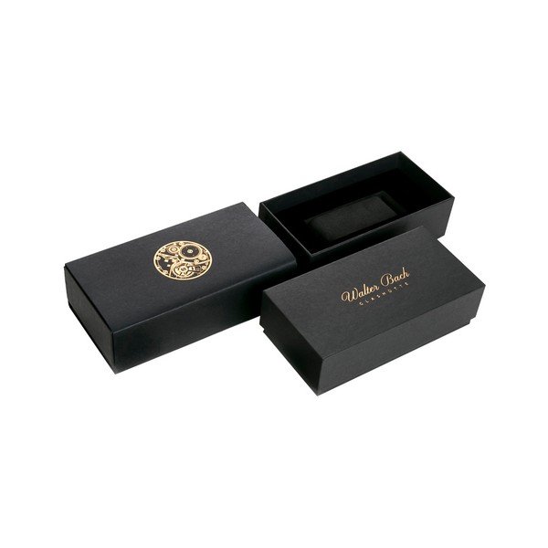 Pánske hodinky s hnedým remienkom z pravej kože Walter Bach Marrio-image-1