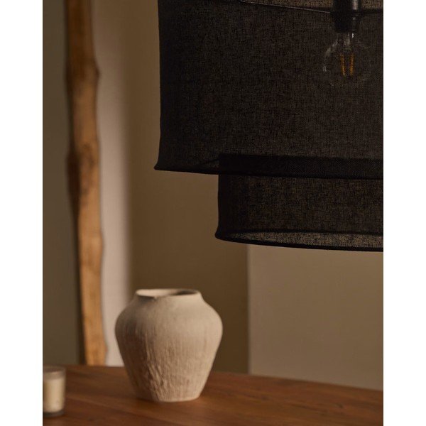 Čierne tienidlo ø 60 cm Mariela – Kave Home-image-3
