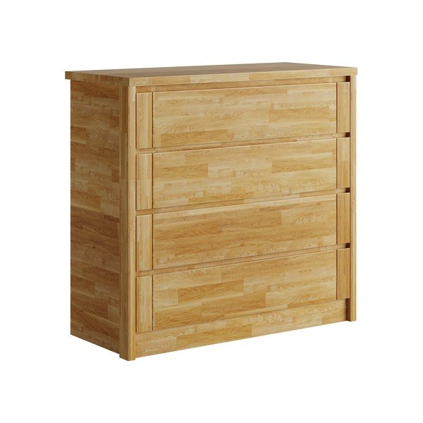 Nízka komoda z dubového dreva v prírodnej farbe 105x96 cm Timo – Olivia Living