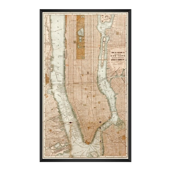Plagát Global Art Production Manhattan Map, 60 x 100 cm