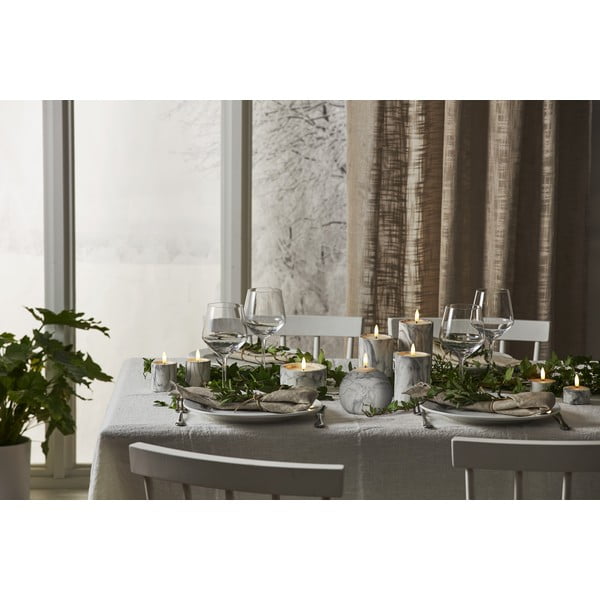 Sivo-biela betónová LED sviečka Star Trading Flamme Marble, výška 7,5 cm-image-4