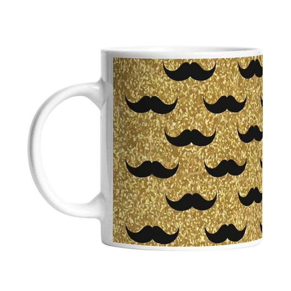 Hrnček Black Shake Set of Moustaches, 330 ml