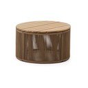 Okrúhly záhradný odkladací stolík s doskou z akácie ø 60 cm Dandara – Kave Home