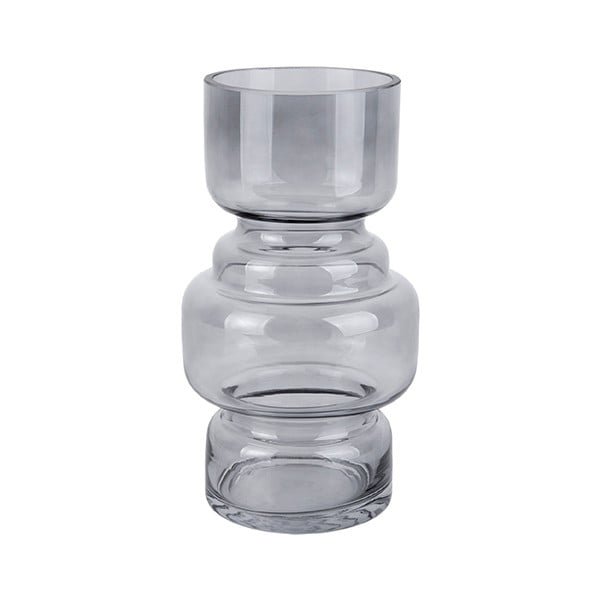 Sivá sklenená váza PT LIVING Courtly, výška 25 cm