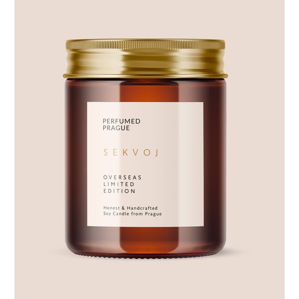 Vonná sójová sviečka doba horenia 40 h Slavic Edition: #64 Sequoia, Eben and Cedar – Perfumed Prague-image-2
