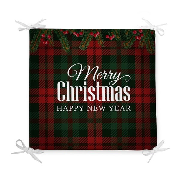 Vianočný sedák s prímesou bavlny Minimalist Cushion Covers Tartan, 42 x 42 cm