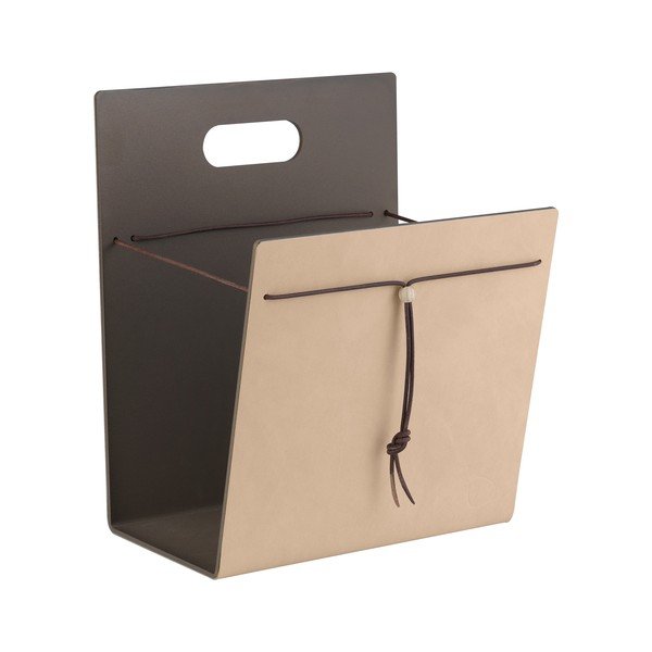 Kovový/z eko kože stojan na časopisy Nupo M – LIND DNA