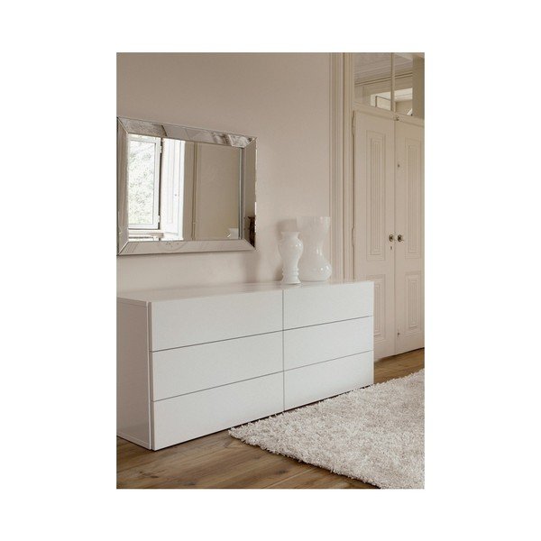 Biela komoda so 6 zásuvkami TemaHome Aurora-image-1
