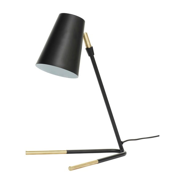 Čierna stolová lampa Hübsch Elof