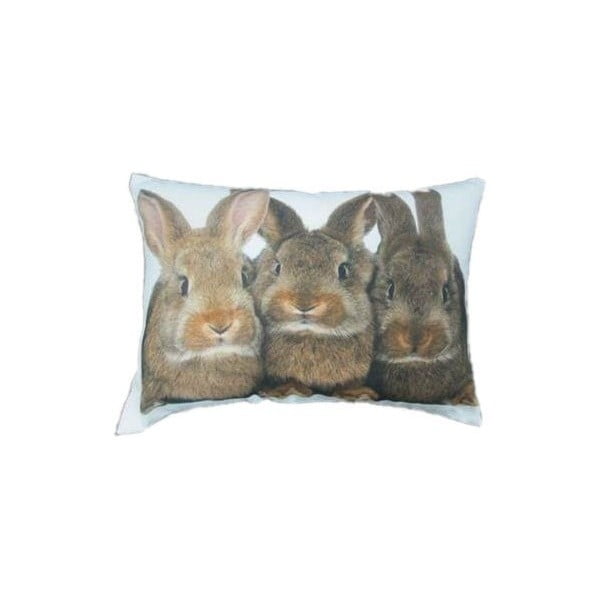 Vankúš Three Brown Rabbits 50x35 cm