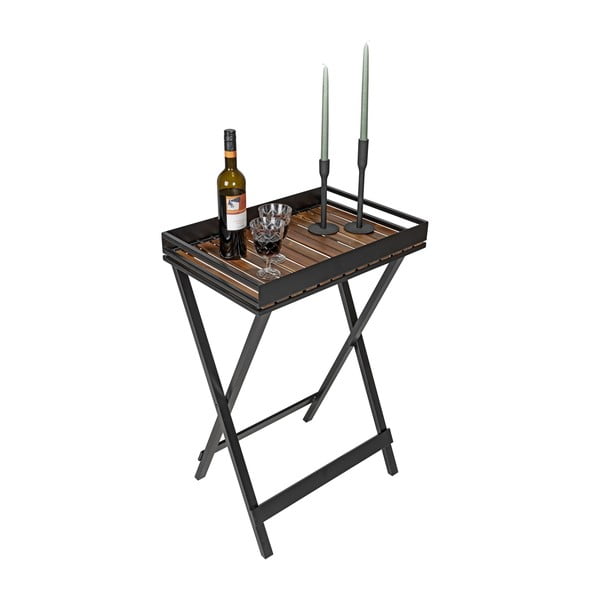 Odkladací stolík s doskou z akácie 42x60 cm Taba - Wenko-image-2