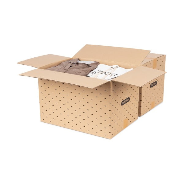 Súprava 2 béžových úložných boxov Compactor Teddy, 42 x 30 cm-image-3