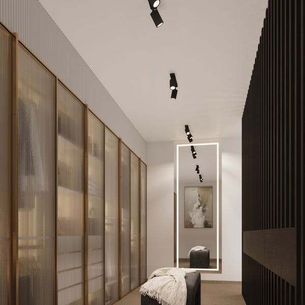 Čierne bodové svietidlo 6,5x30 cm Gleam – Sollux-image-4