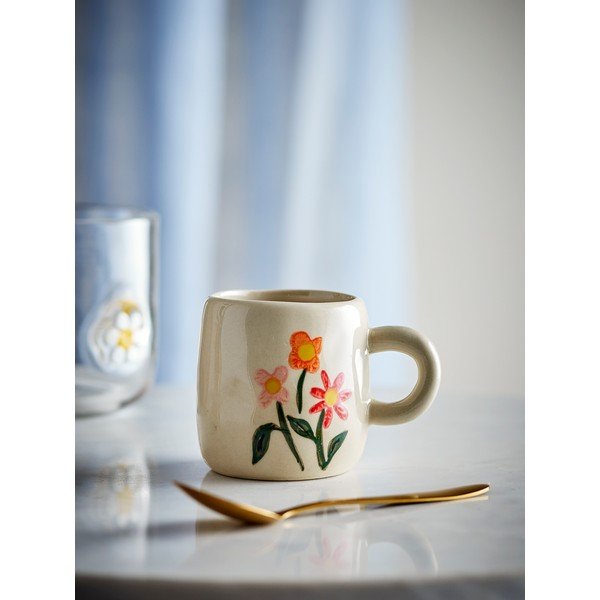 Krémovobiely kameninový detský hrnček 110 ml Millie – Bloomingville Mini-image-1