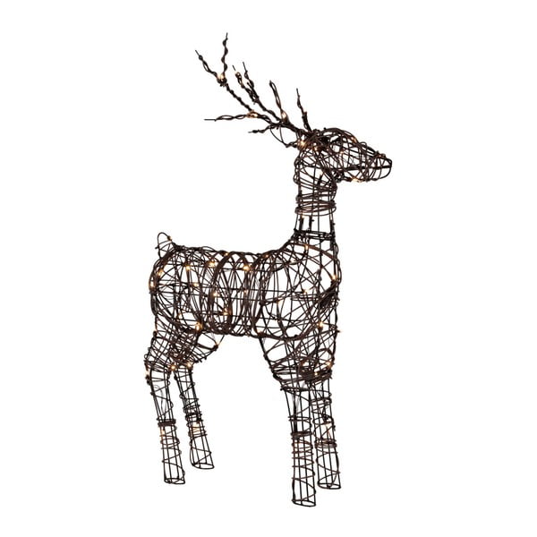 Svietiaca LED dekorácia Best Season Deer Rattan, 90 cm