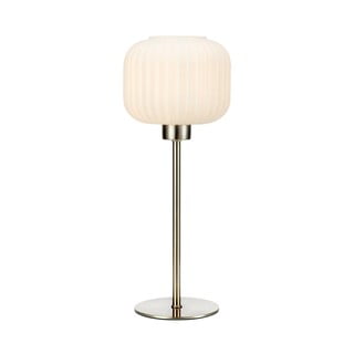 Stolová lampa v oceľovozlatej farbe Markslöjd Sober
