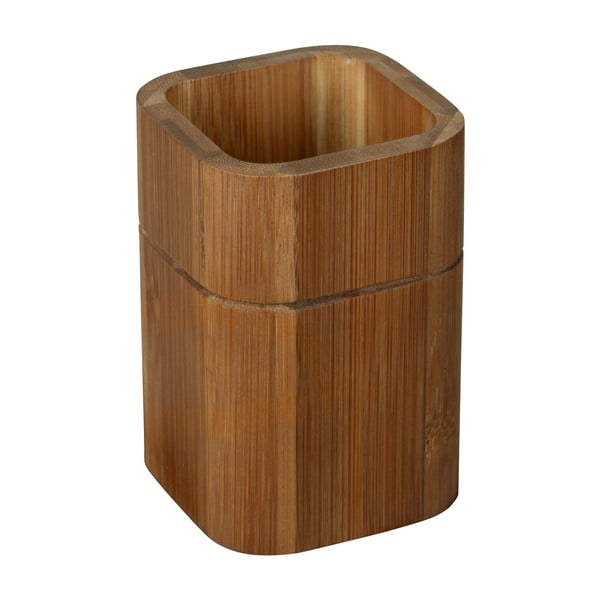 Hnedý bambusový téglik na zubné kefky Serro – Wenko