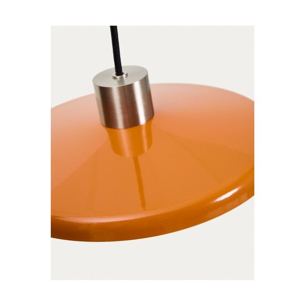 Oranžové závesné svietidlo s kovovým tienidlom Nuvira – Kave Home-image-2