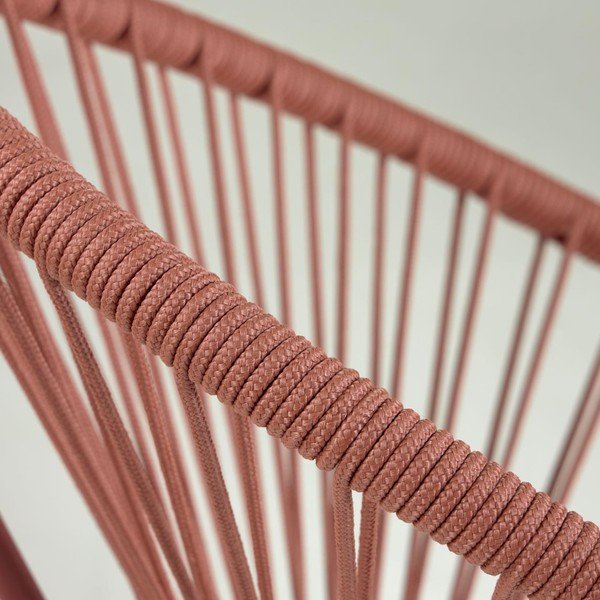 Záhradné kreslo s výpletom vo farbe terakota Kave Home Samantha-image-1