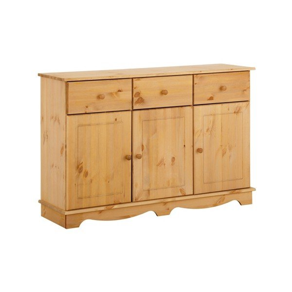 Trojdverový príborník z masívneho borovicového dreva Støraa Cheryl-image-3