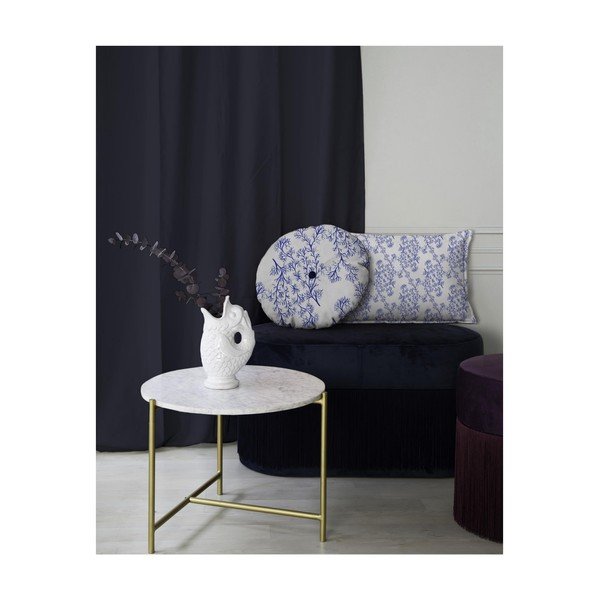 Okrúhly dekoratívny vankúš so zamatovým poťahom Velvet Atelier Sea, Ø 45 cm-image-2