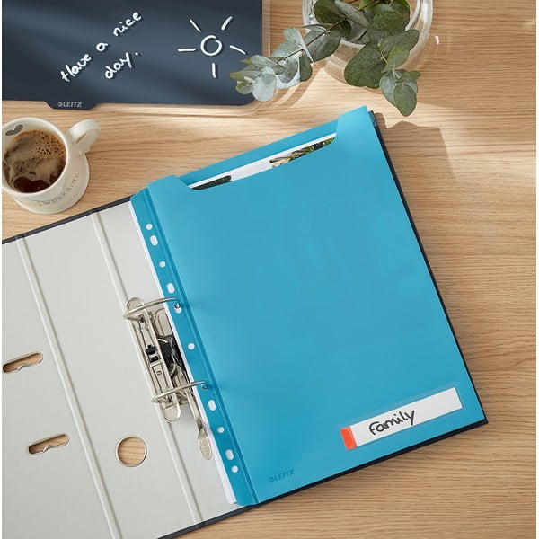 Modré veľkokapacitné kancelárske dosky Leitz Cosy, A4-image-1