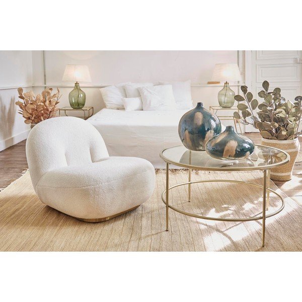 Biele kreslo Maudan - Côté Table-image-1