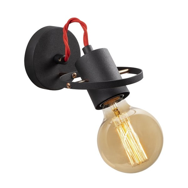 Čierne nástenné svietidlo Vaveyla – Opviq lights