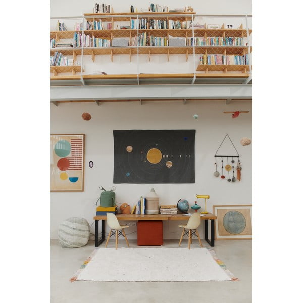 Krémový prateľný ručne tkaný bavlnený detský koberec 120x160 cm Stardust – Lorena Canals-image-4